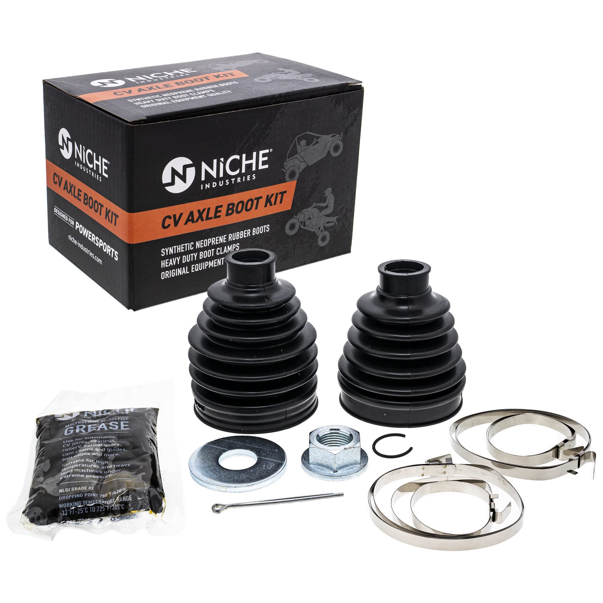 hula 出品 Amazon.com: NICHE Front CV Axle Boot Kit For Kawasaki Mule 610 600